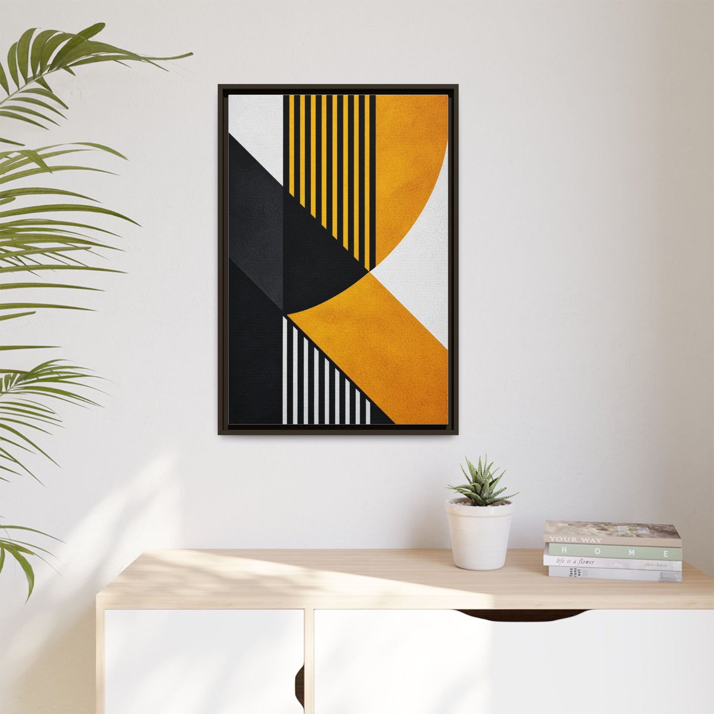 Framed Canvas Print — Afro Modern Geometric No. 2