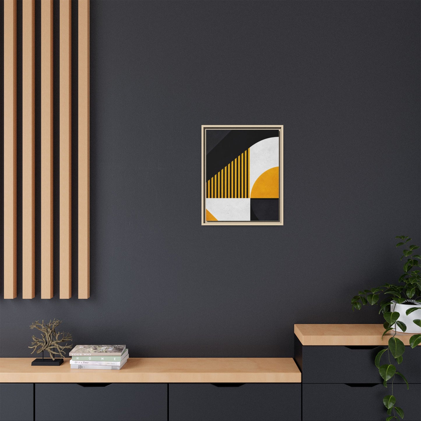 Framed Canvas Print — Afro Modern Geometric No. 4