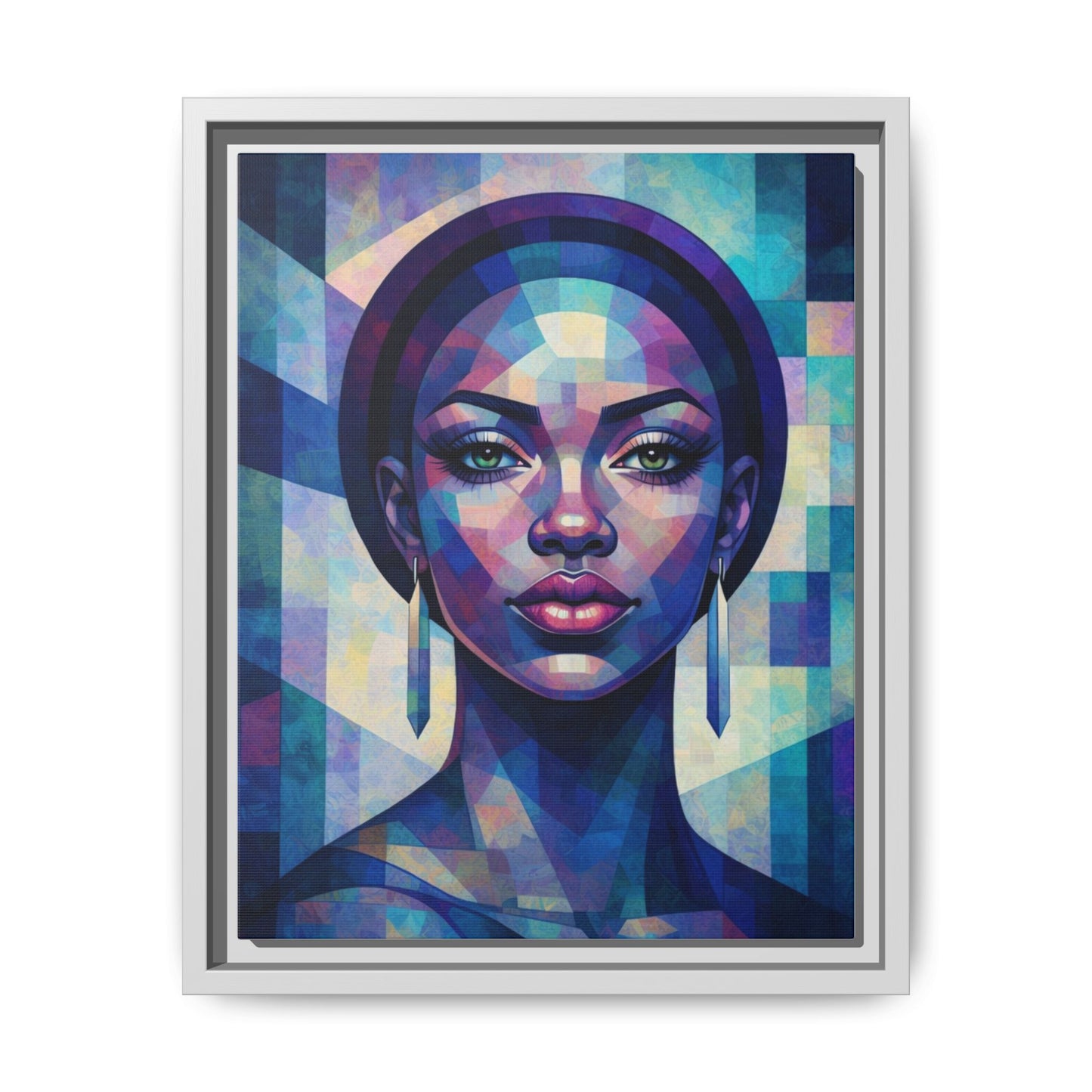 Framed Canvas Print — Blue Beauty 1