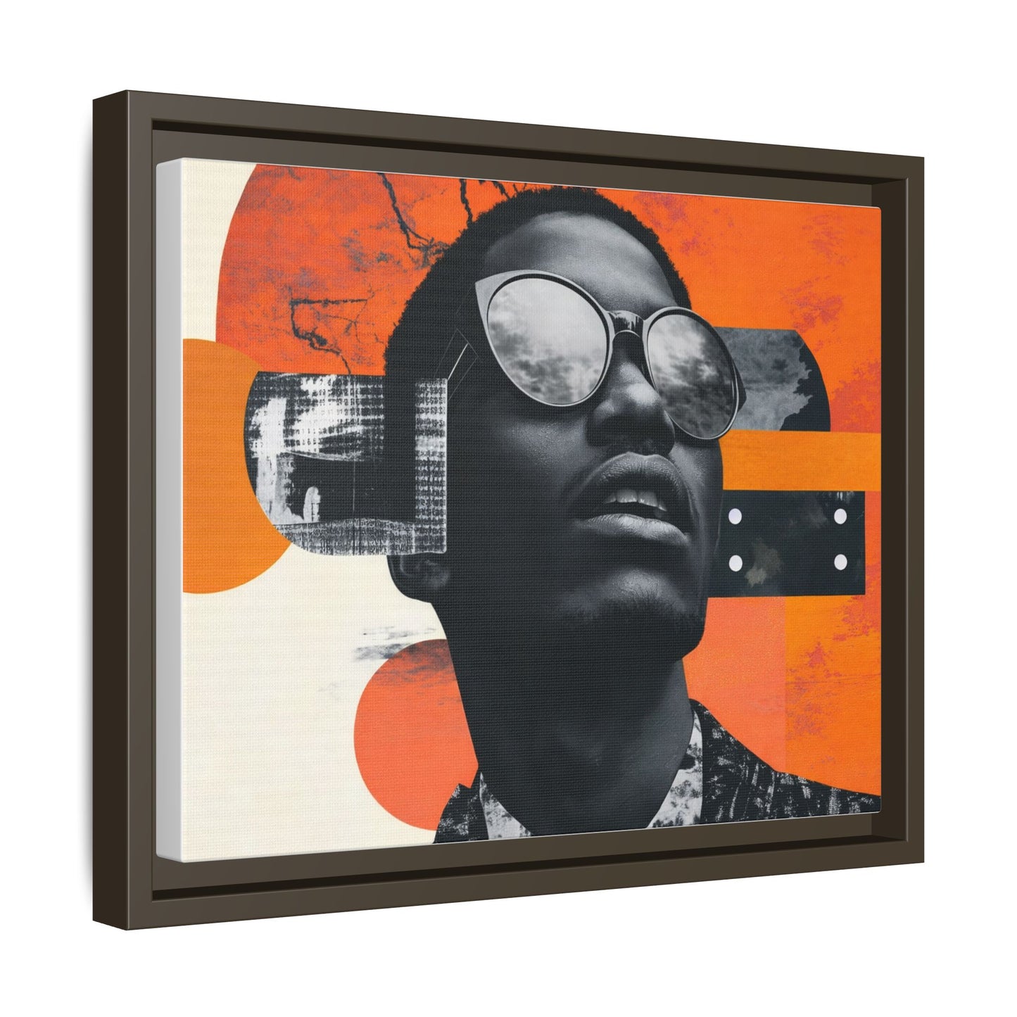 Framed Canvas Print — Jazzy Youth Portrait No. 7