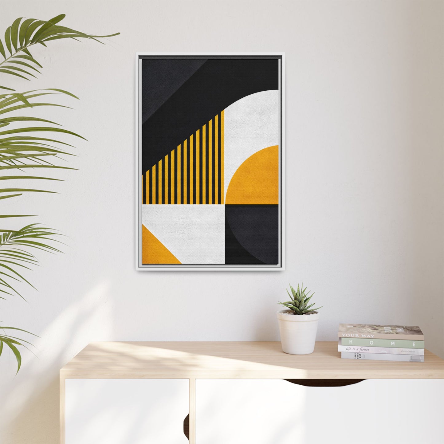Framed Canvas Print — Afro Modern Geometric No. 4