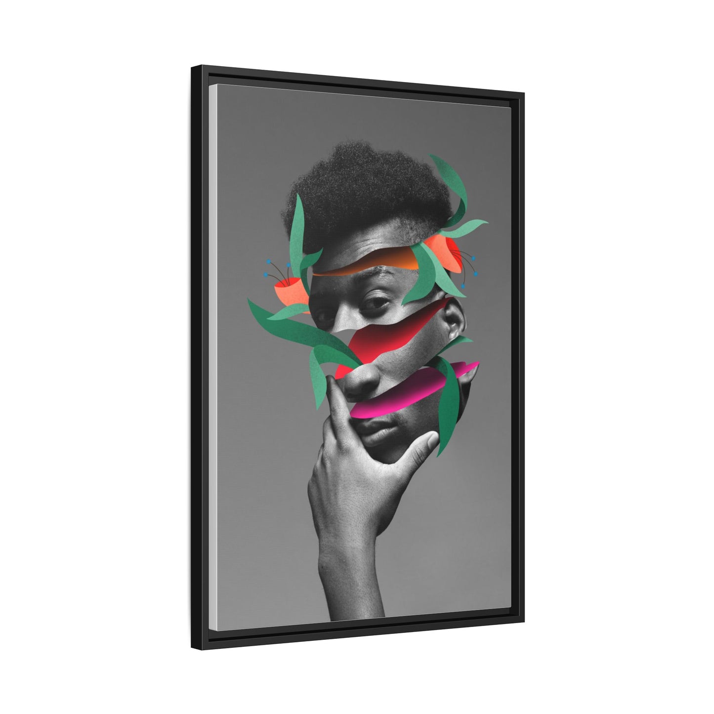 Framed Canvas Print — Psychadelic Man No. 2