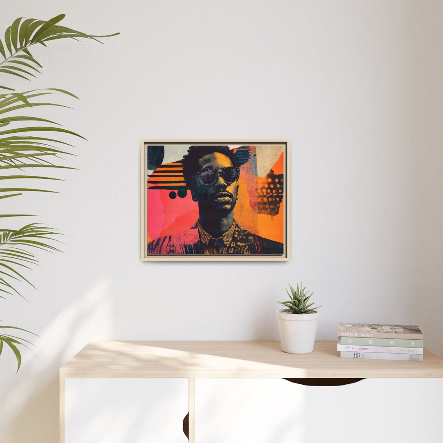 Framed Canvas Print — Jazzy Youth Portrait No. 8