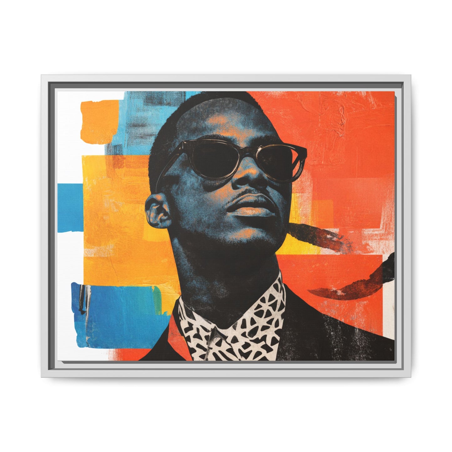 Framed Canvas Print — Jazzy Youth Portrait No. 3