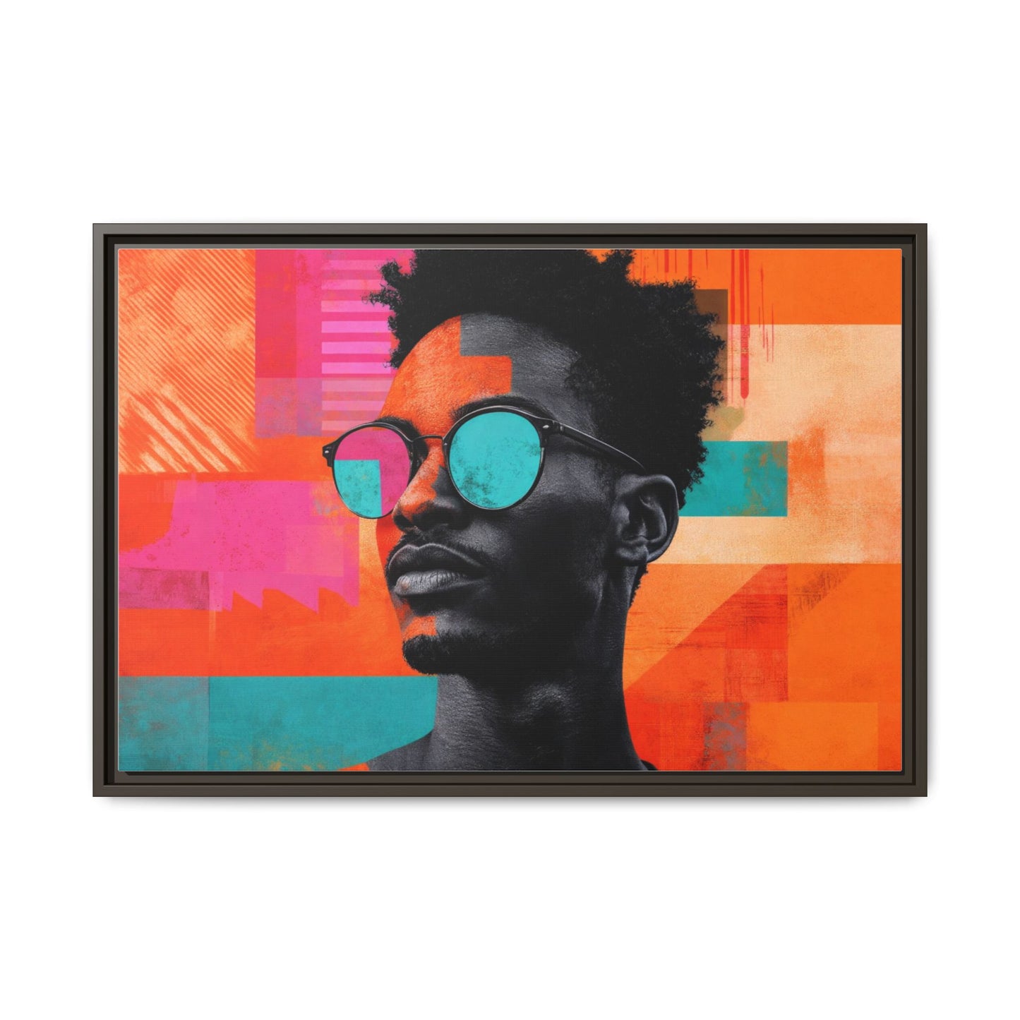 Framed Canvas Print — Jazzy Youth Portrait No. 4