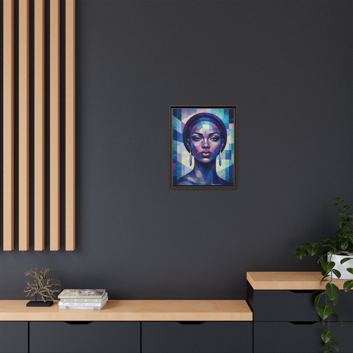 Framed Canvas Print — Blue Beauty 1