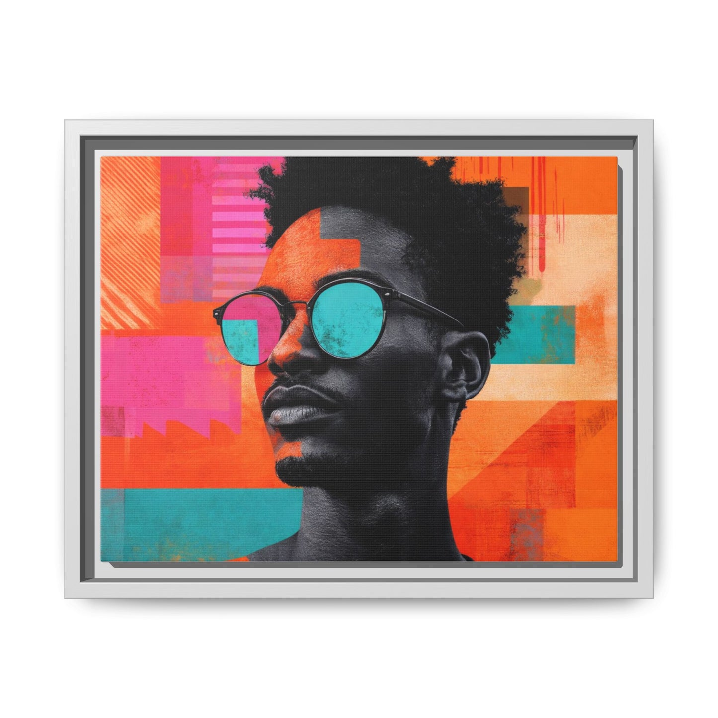Framed Canvas Print — Jazzy Youth Portrait No. 4
