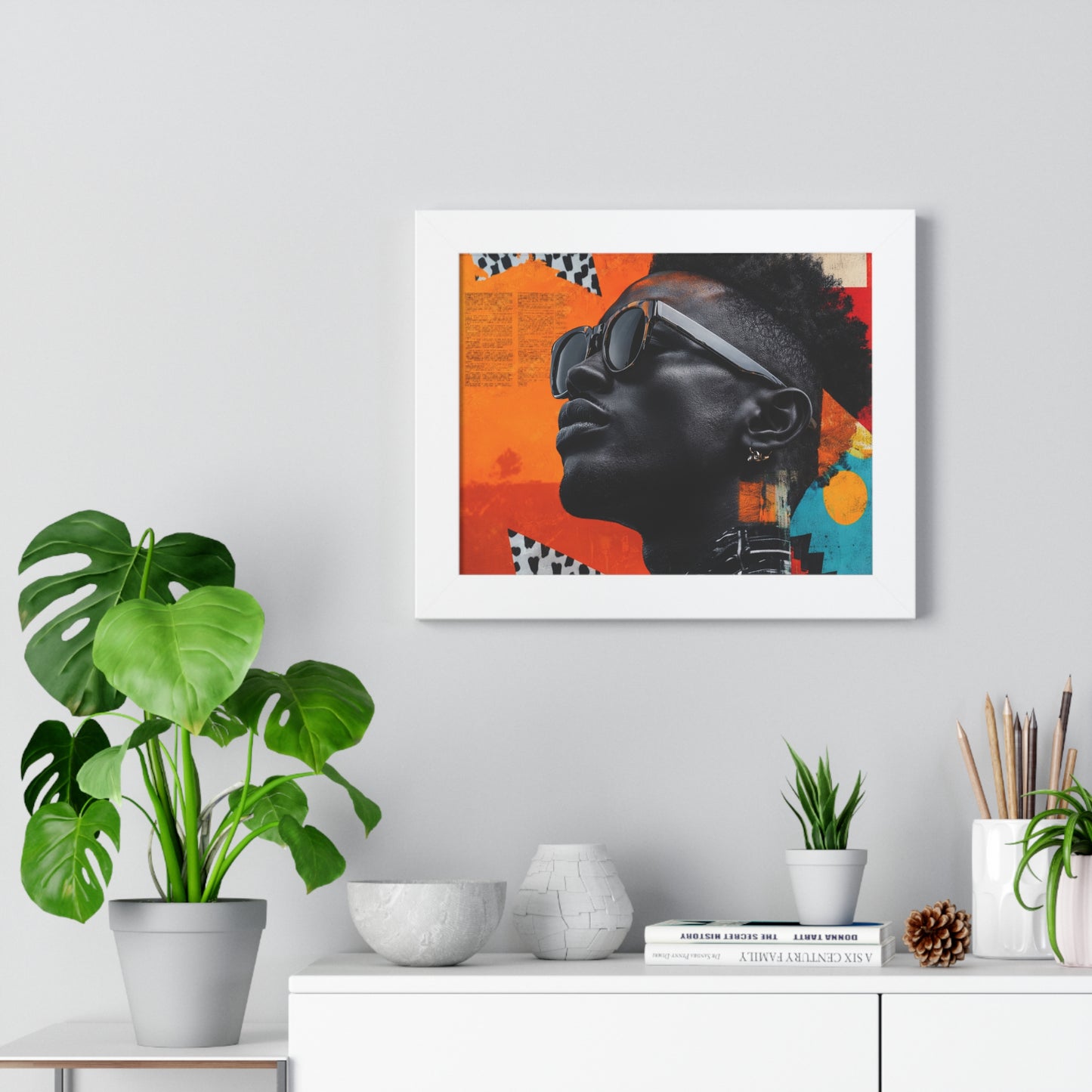 Framed Art Print – Jazzy Youth Portrait No. 6