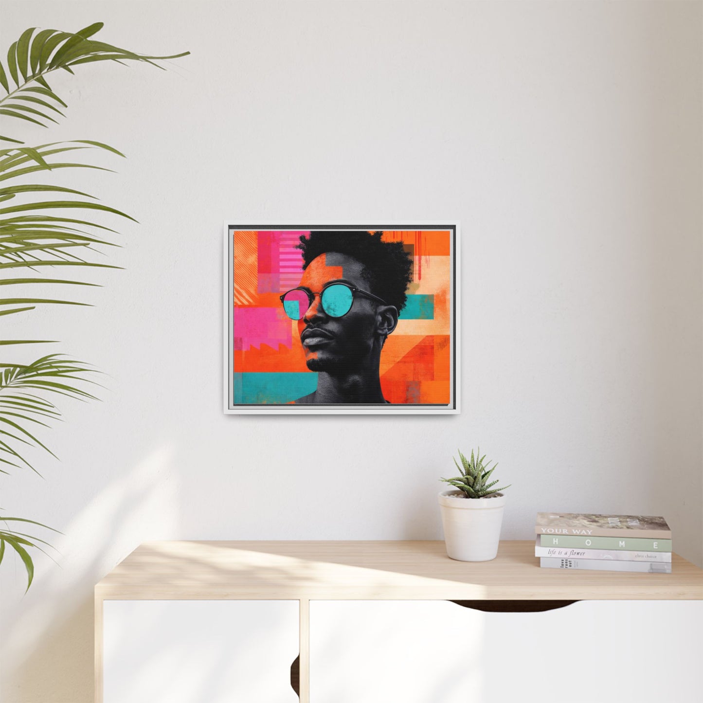 Framed Canvas Print — Jazzy Youth Portrait No. 4