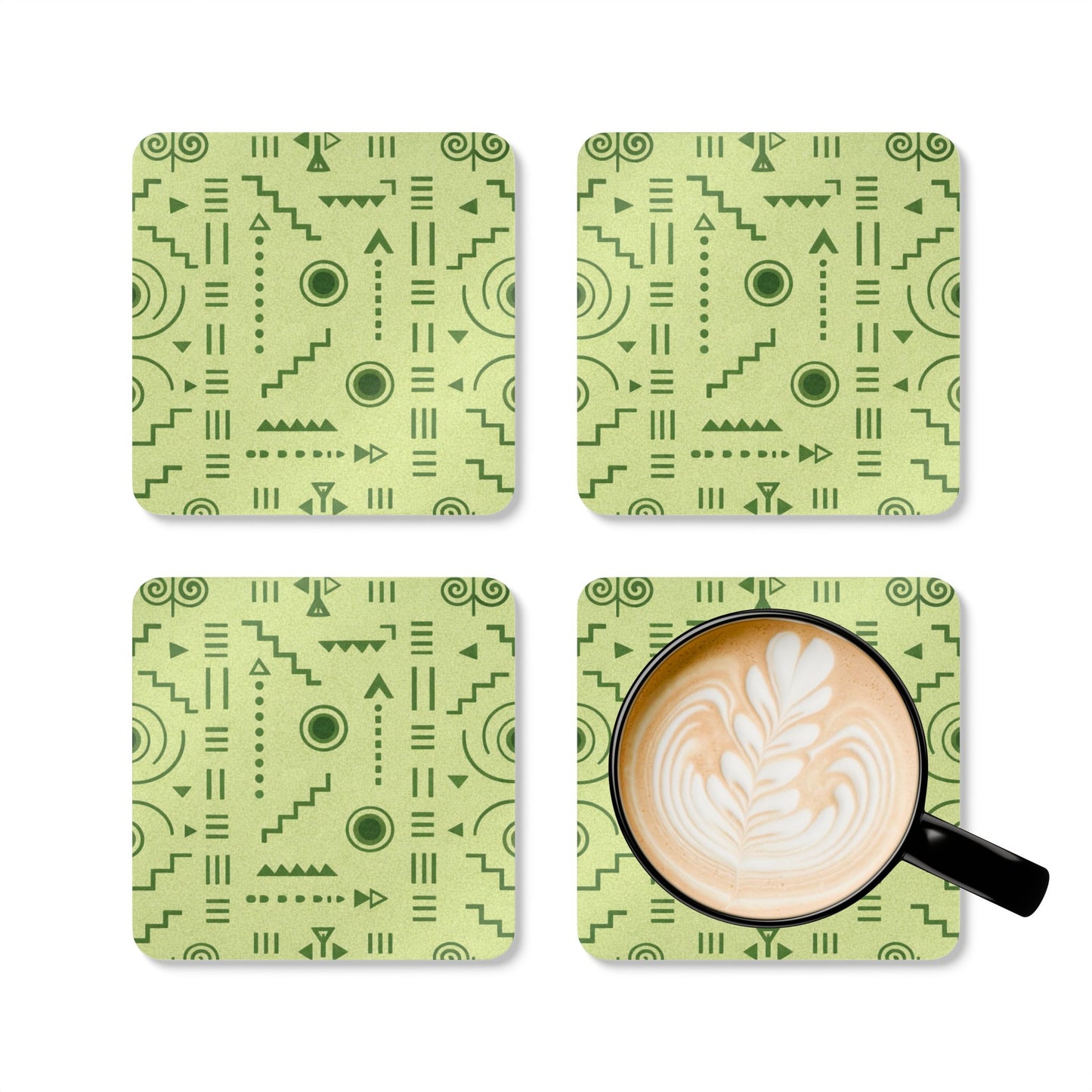 Coaster Set — Afro Green I