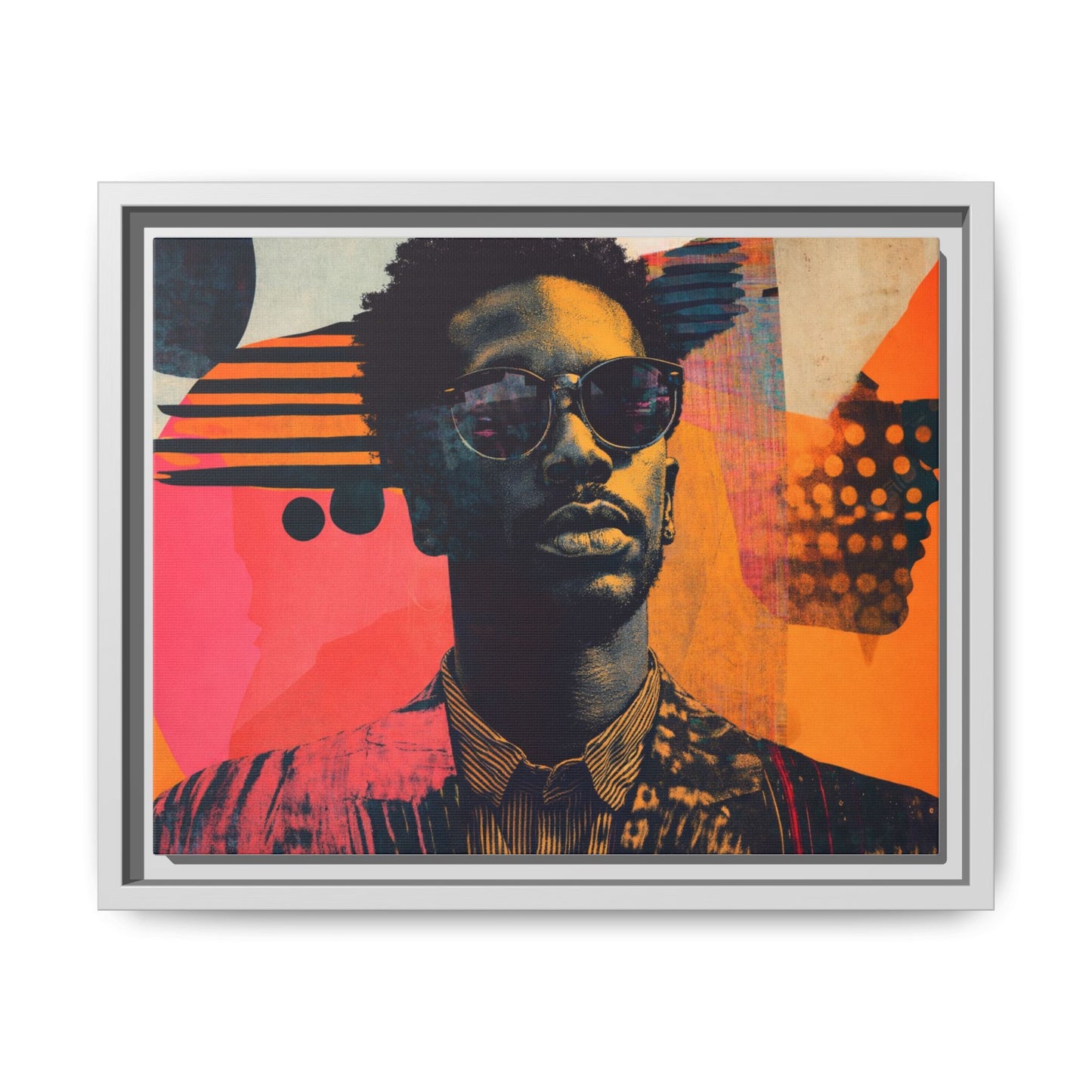 Framed Canvas Print — Jazzy Youth Portrait No. 8