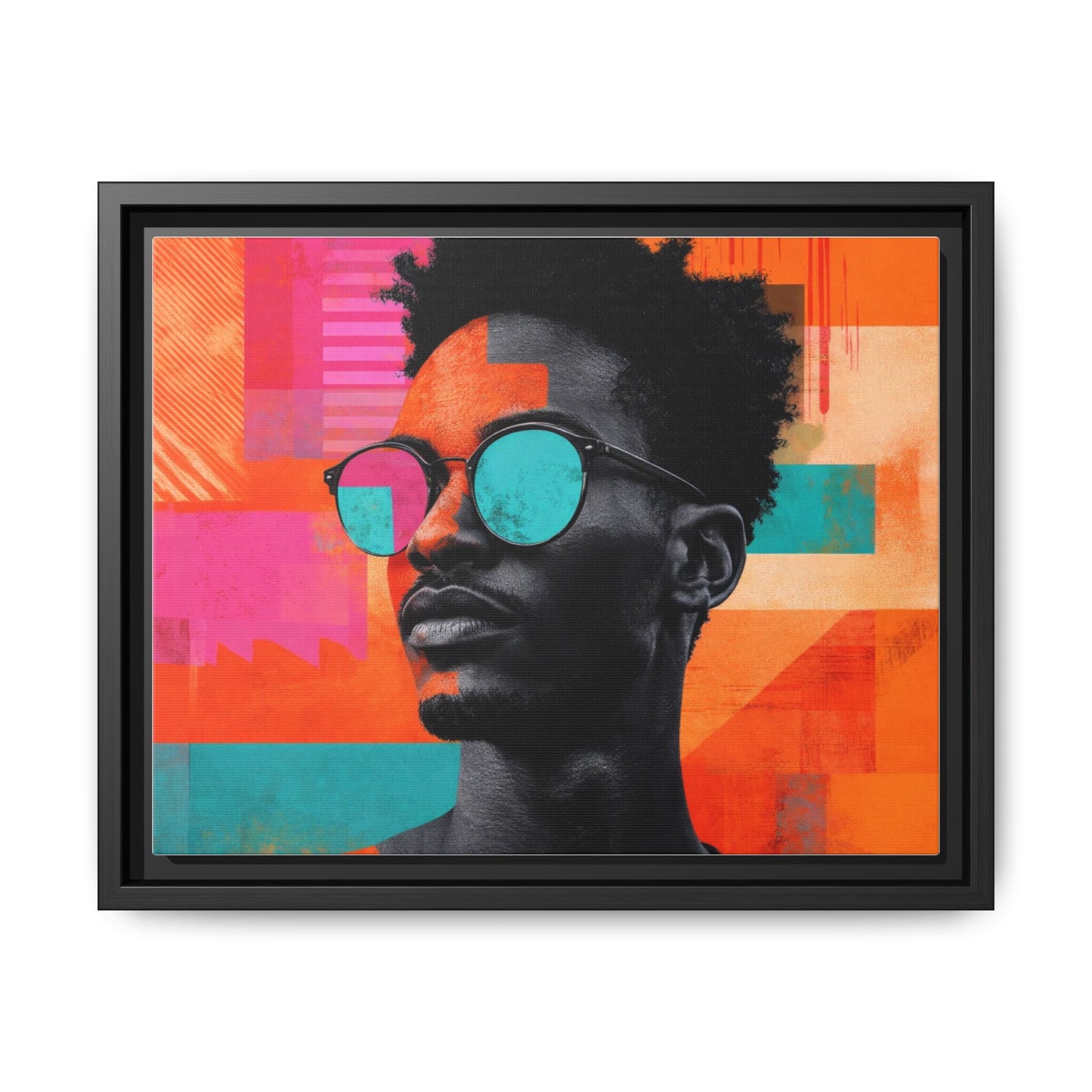 Framed Canvas Print — Jazzy Youth Portrait No. 4