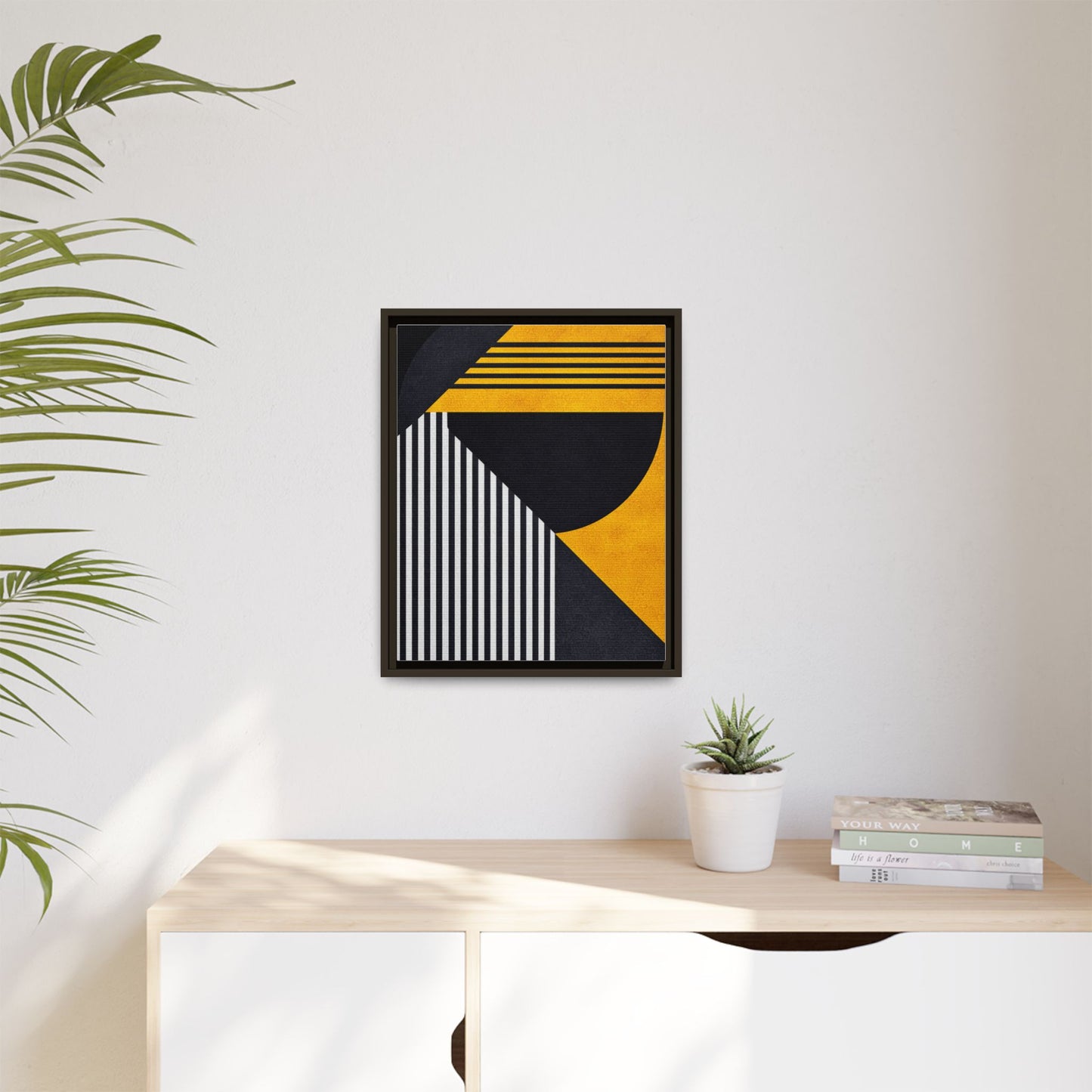 Framed Canvas Print — Afro Modern Geometric No. 1