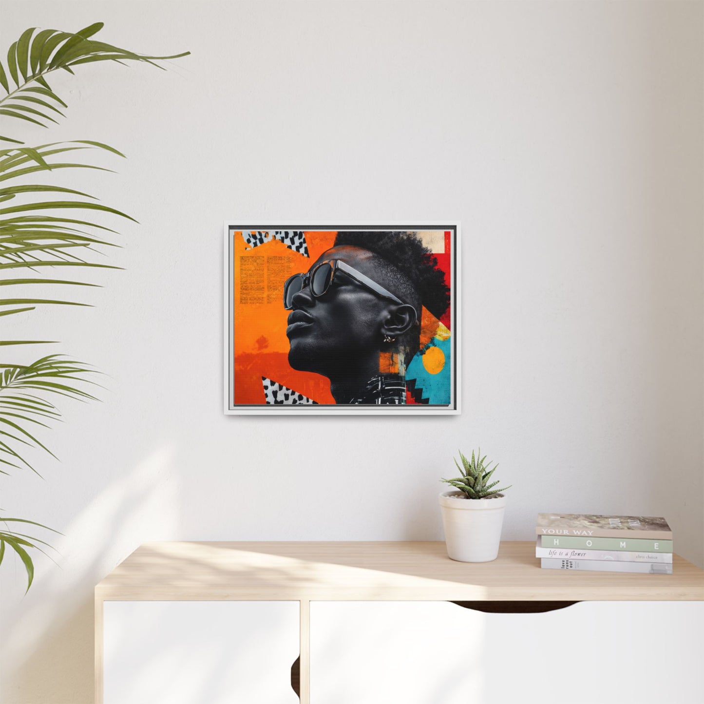 Framed Canvas Print — Jazzy Youth Portrait No. 6