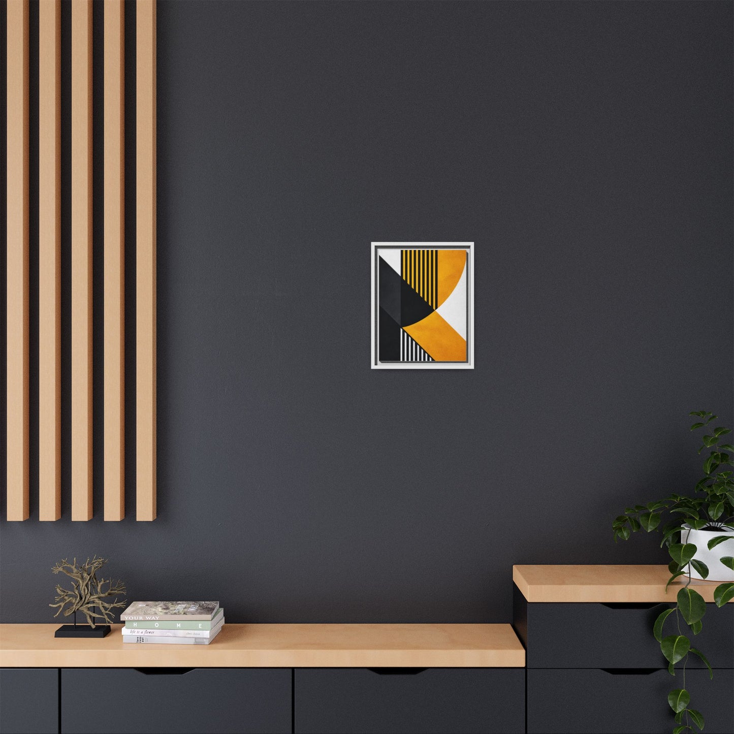 Framed Canvas Print — Afro Modern Geometric No. 2