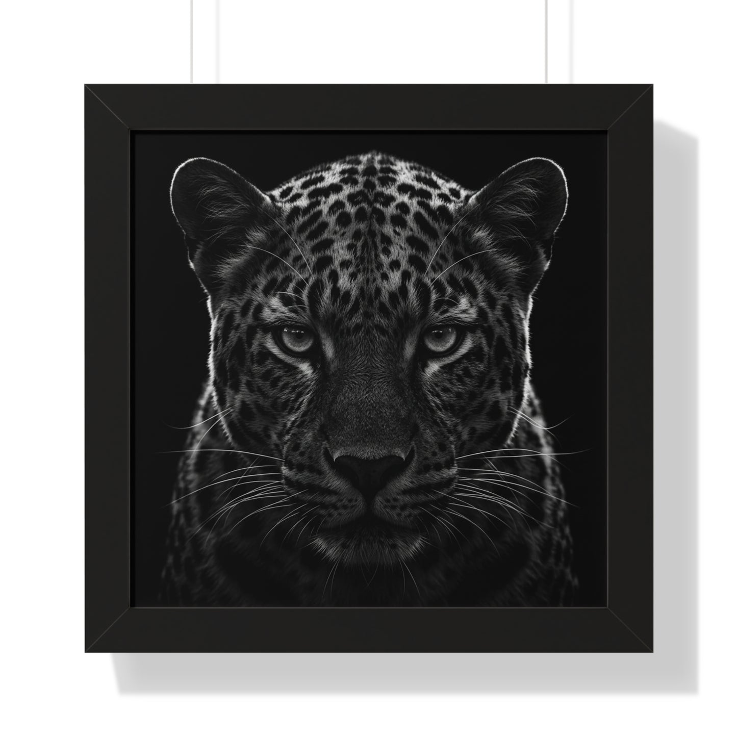 Framed Art Print – Leopard In Black