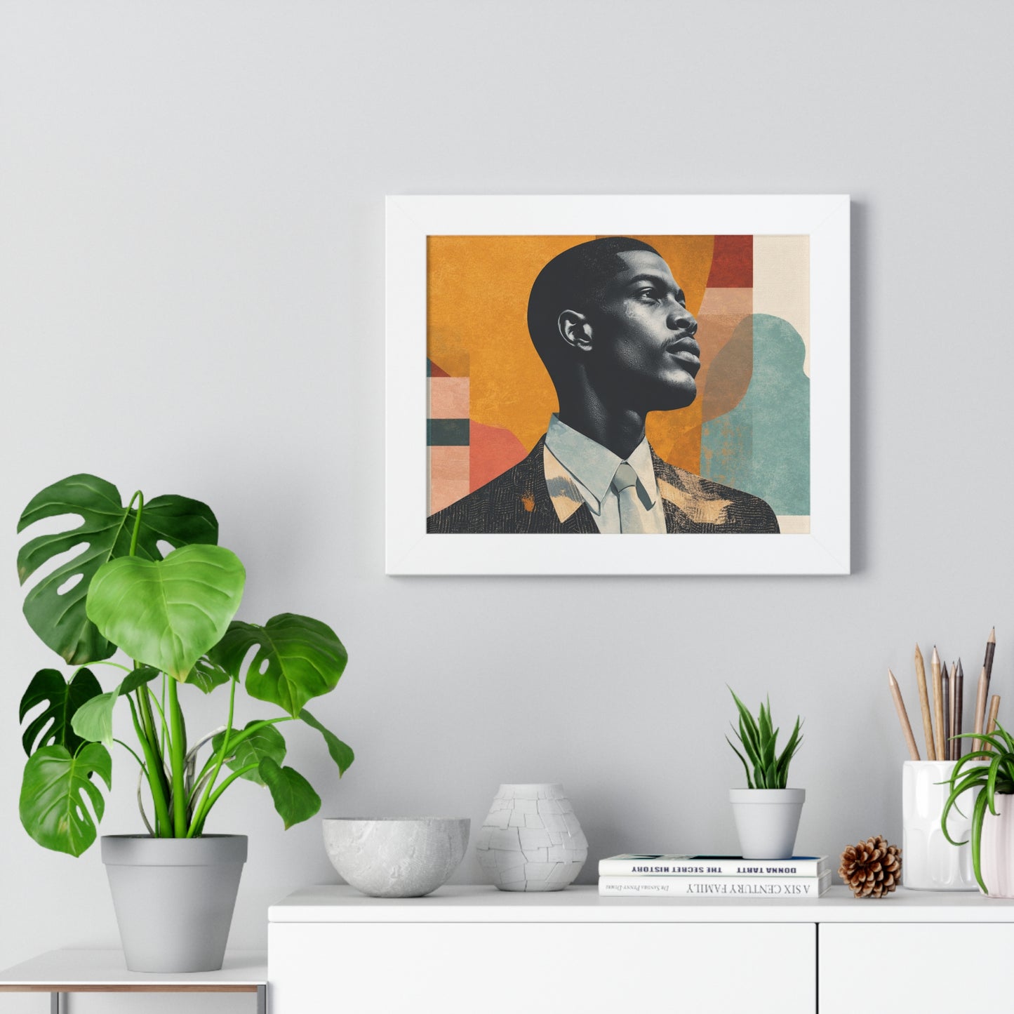 Framed Art Print – Jazzy Youth Portrait No. 1