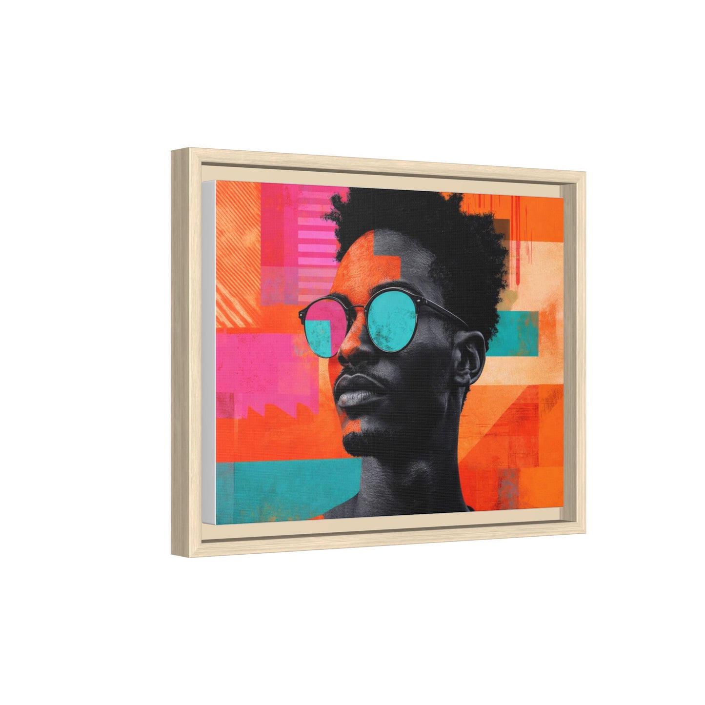 Framed Canvas Print — Jazzy Youth Portrait No. 4