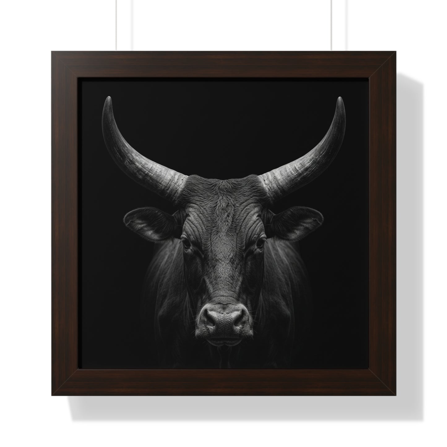Framed Art Print – Ankole Cow In Black