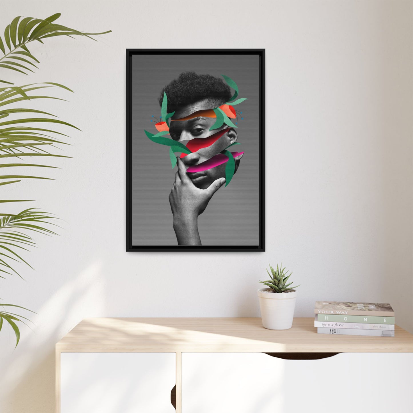 Framed Canvas Print — Psychadelic Man No. 2