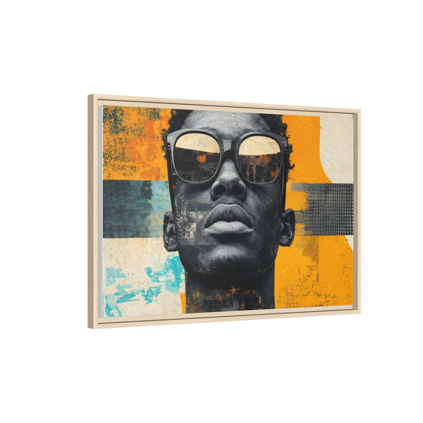 Framed Canvas Print — Jazzy Youth Portrait No. 5