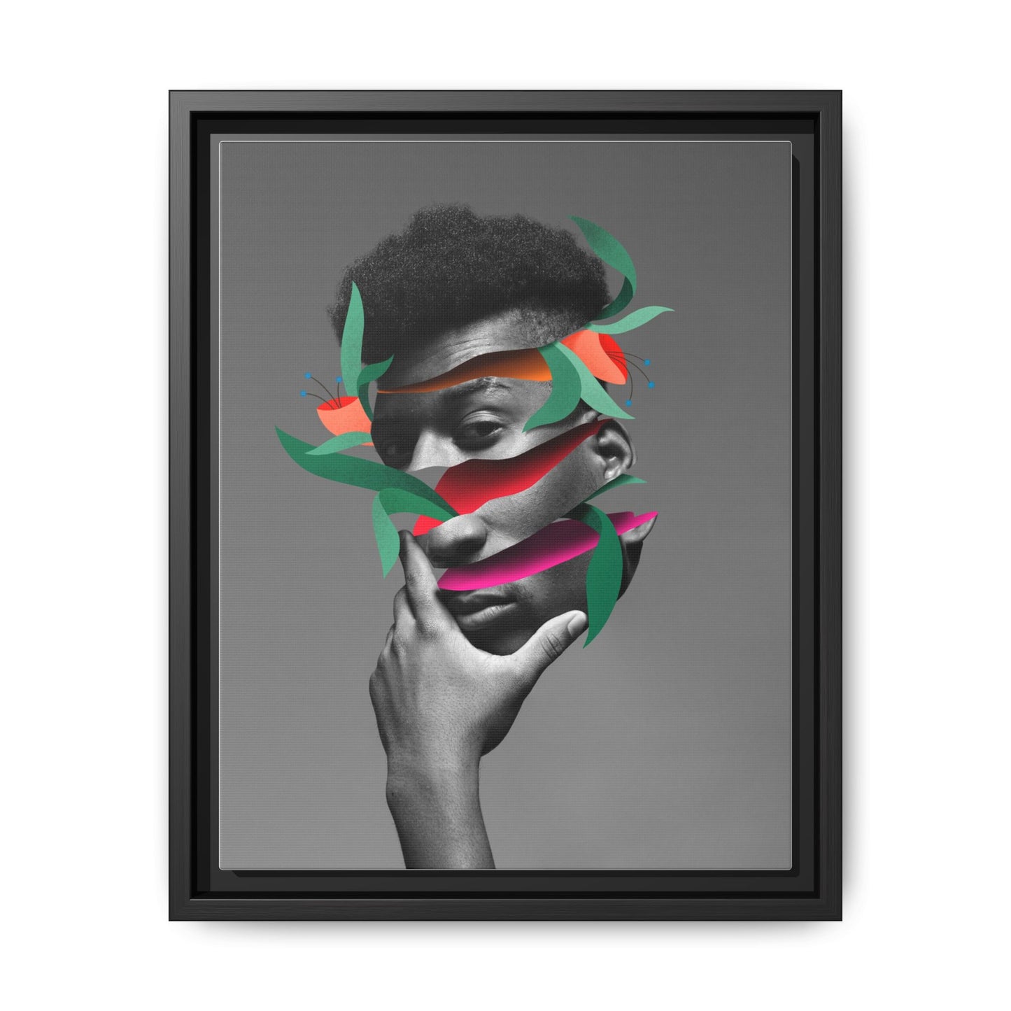 Framed Canvas Print — Psychadelic Man No. 2