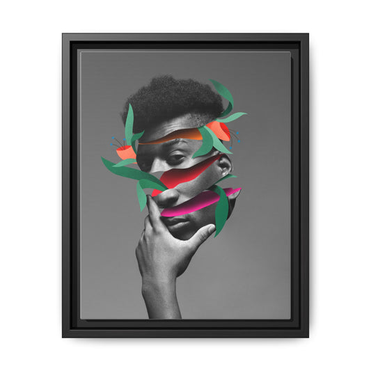 Framed Canvas Print — Psychadelic Man No. 2