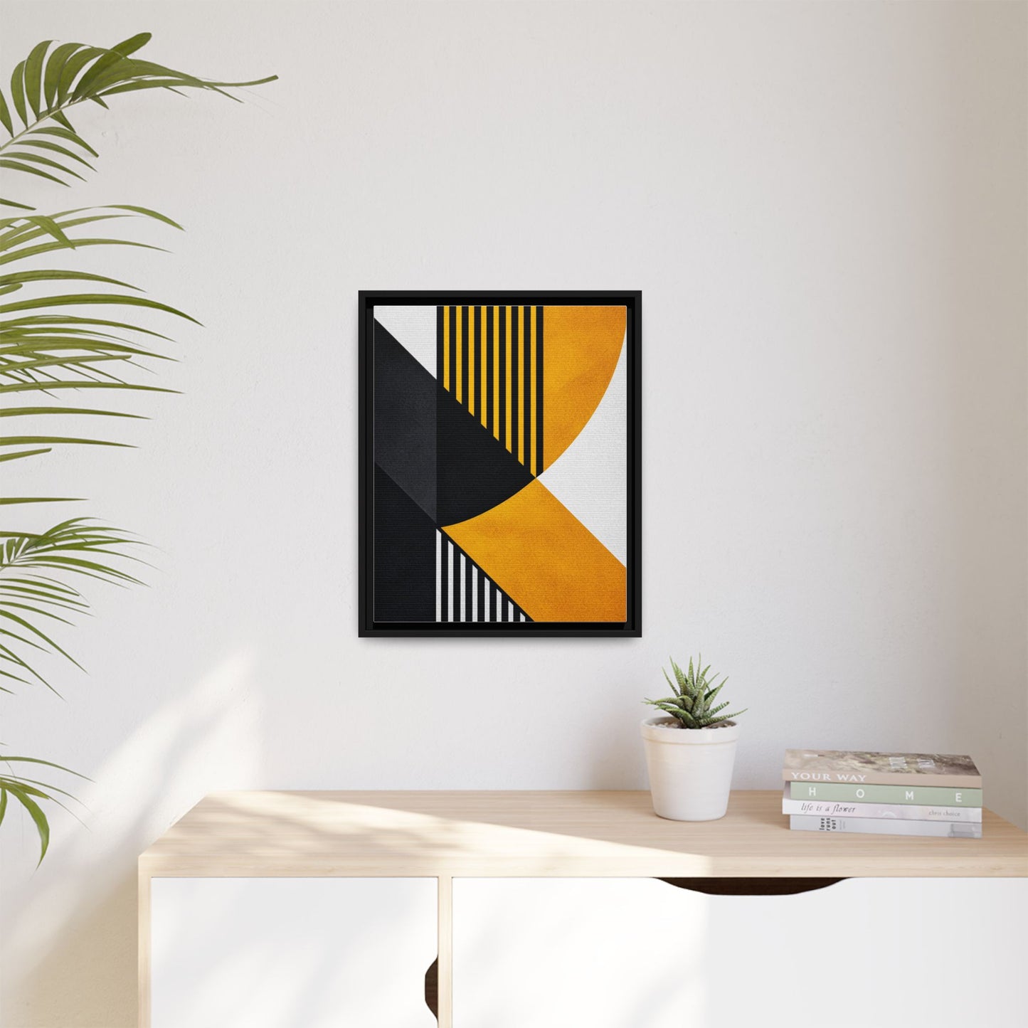 Framed Canvas Print — Afro Modern Geometric No. 2