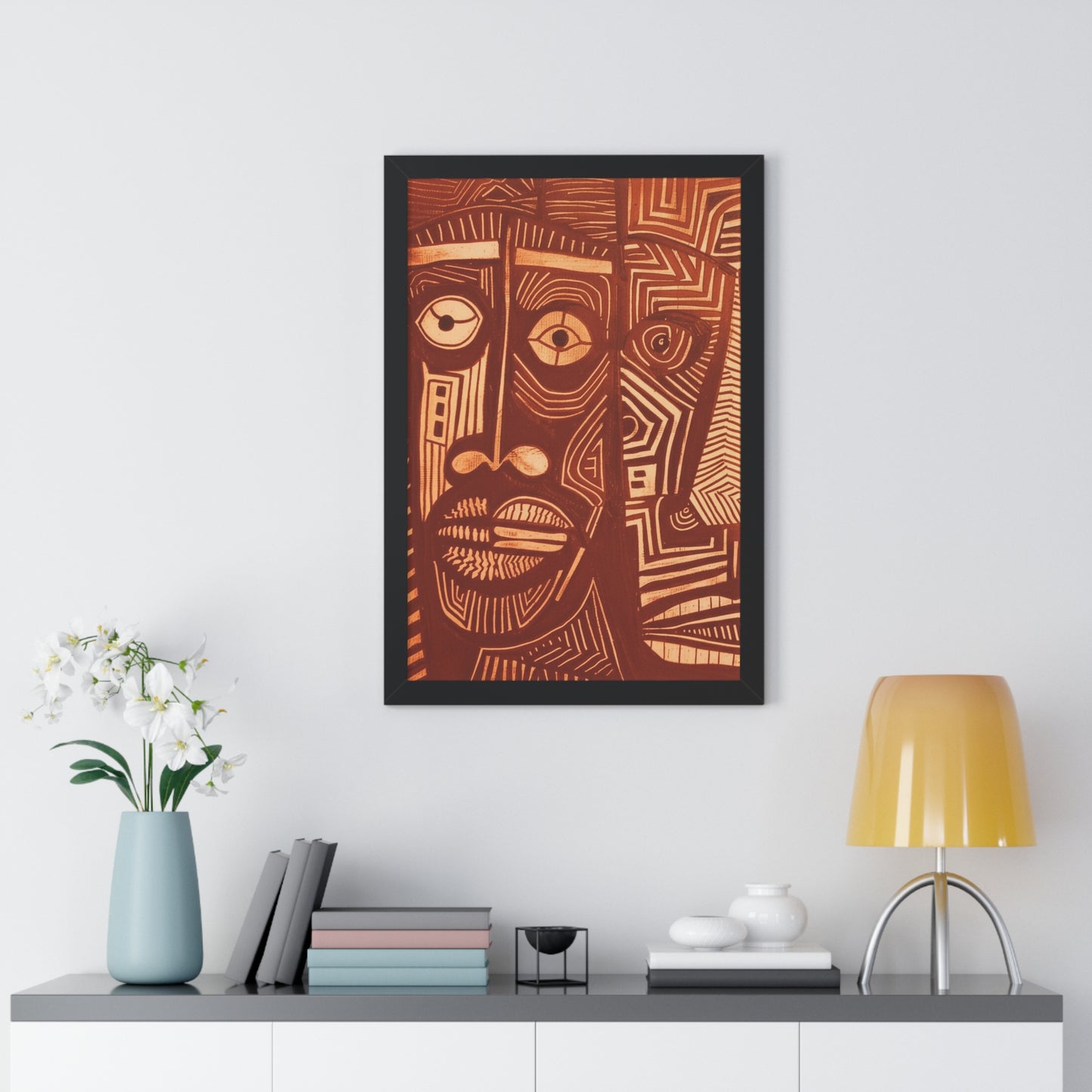 Framed Print — Abstract Faces No. 4