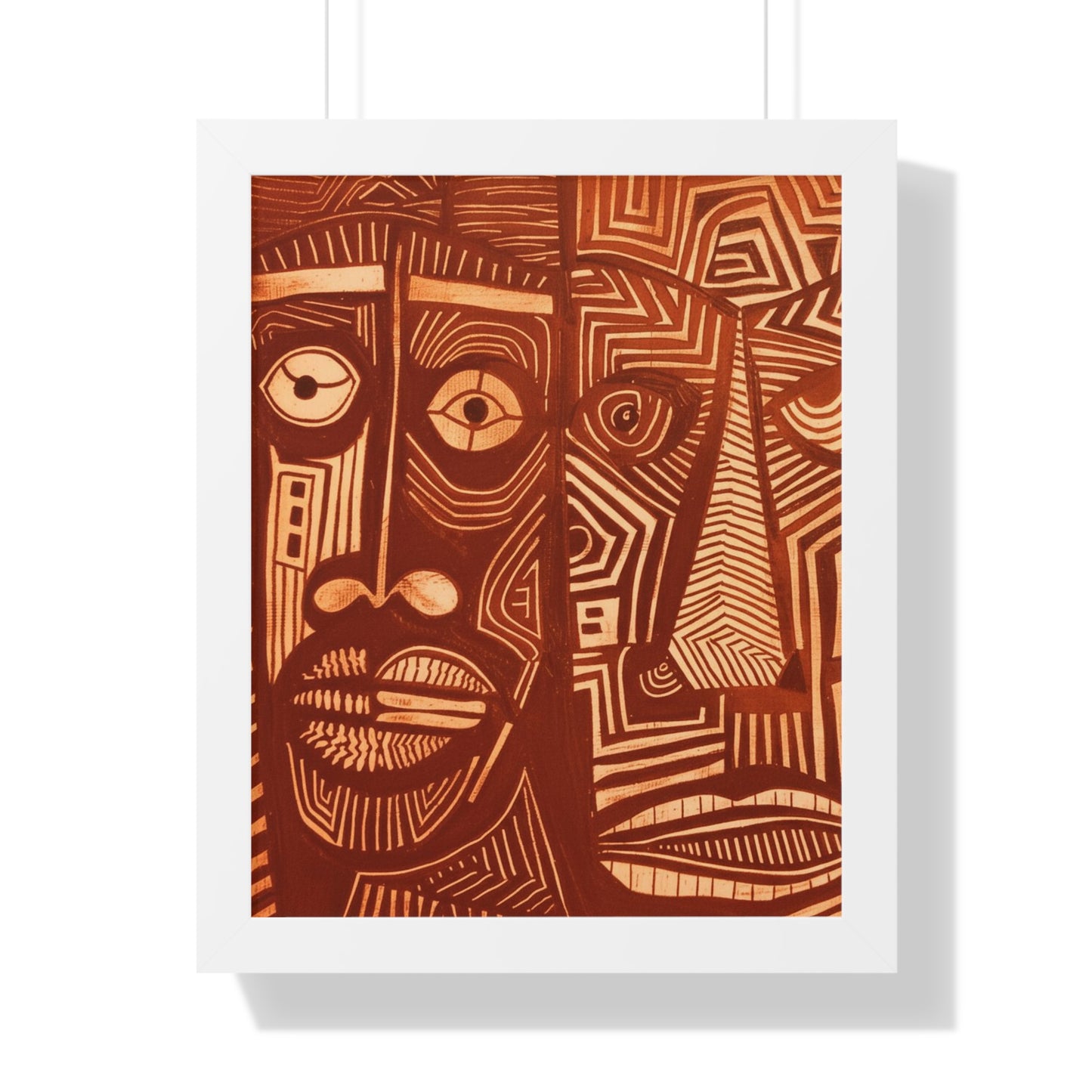 Framed Print — Abstract Faces No. 4
