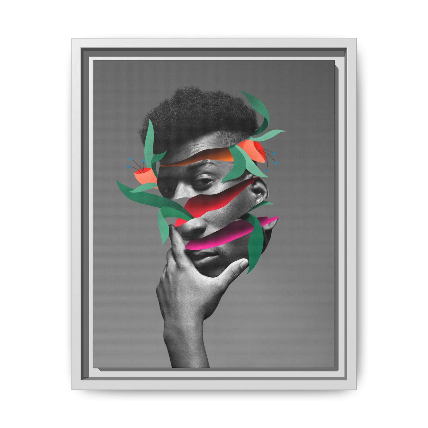 Framed Canvas Print — Psychadelic Man No. 2