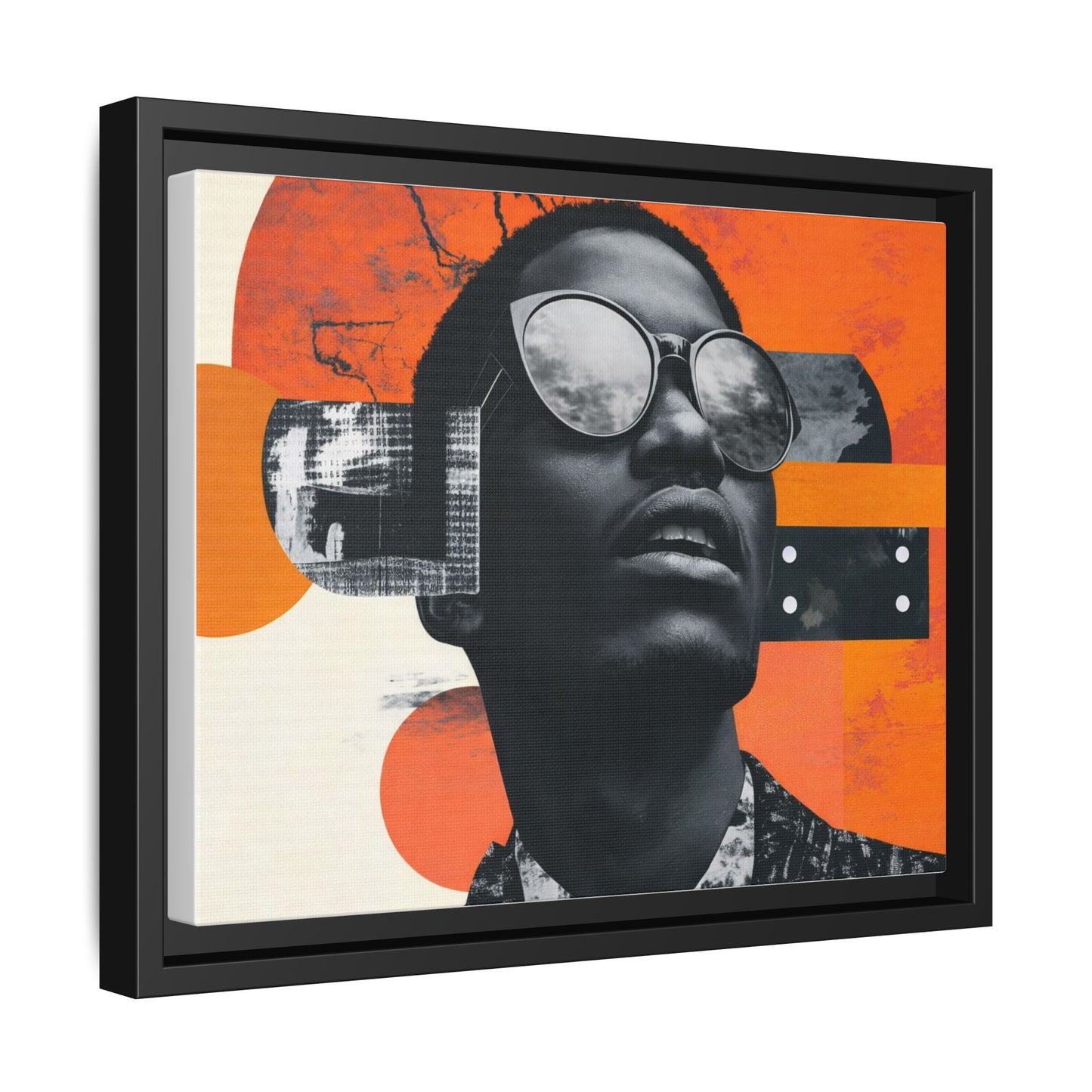 Framed Canvas Print — Jazzy Youth Portrait No. 7
