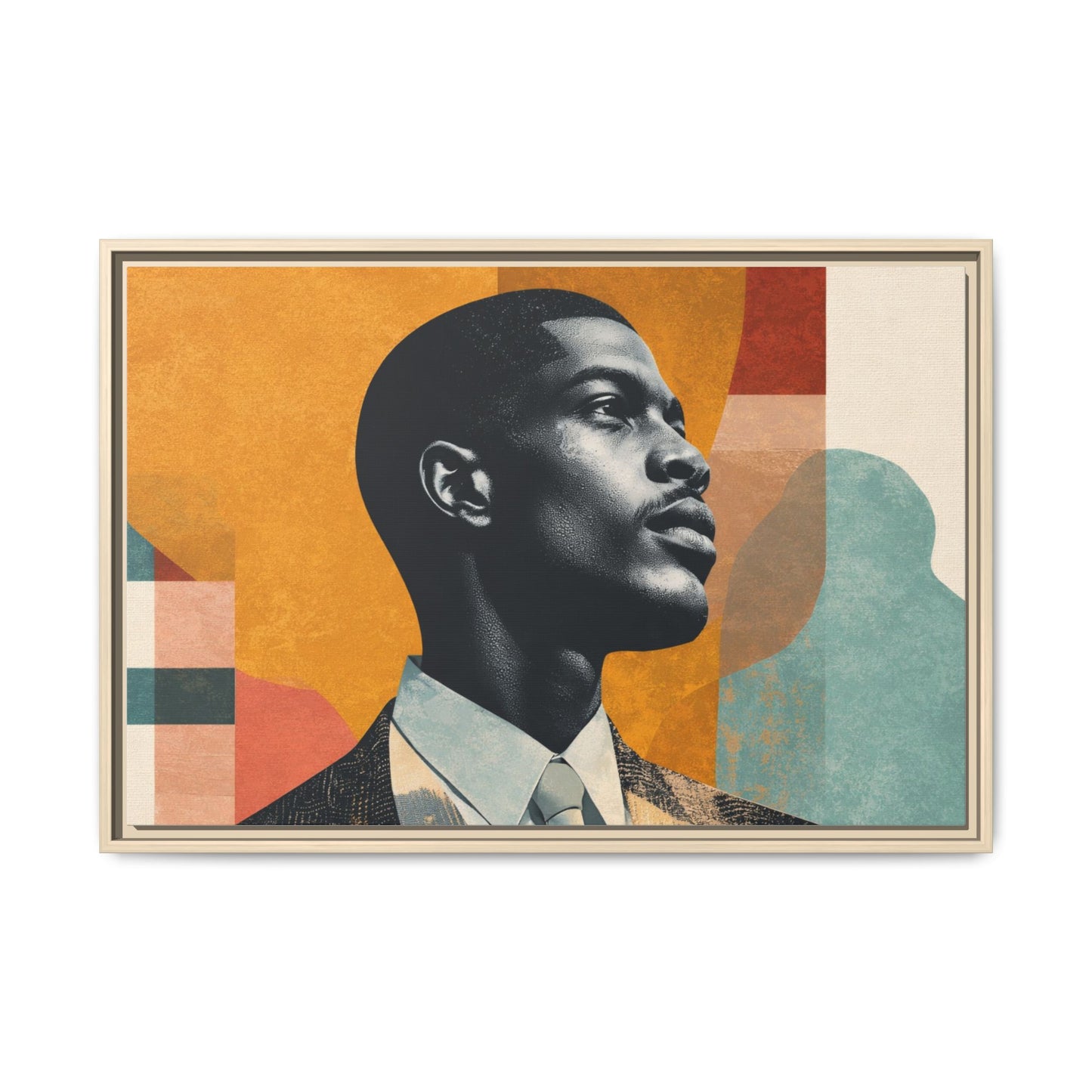 Framed Canvas Print — Jazzy Youth Portrait No. 1