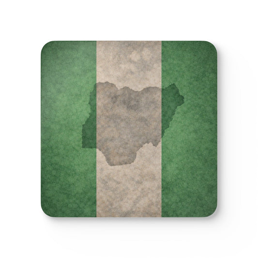 Cork Coaster Set — Country Flag Nigeria