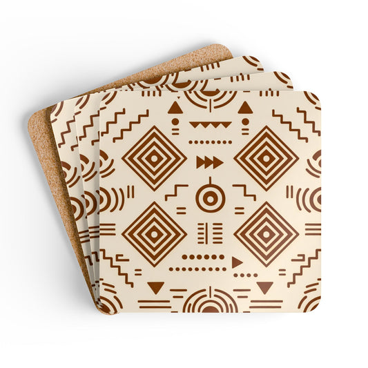 Coaster Set — Afro Modern Brown
