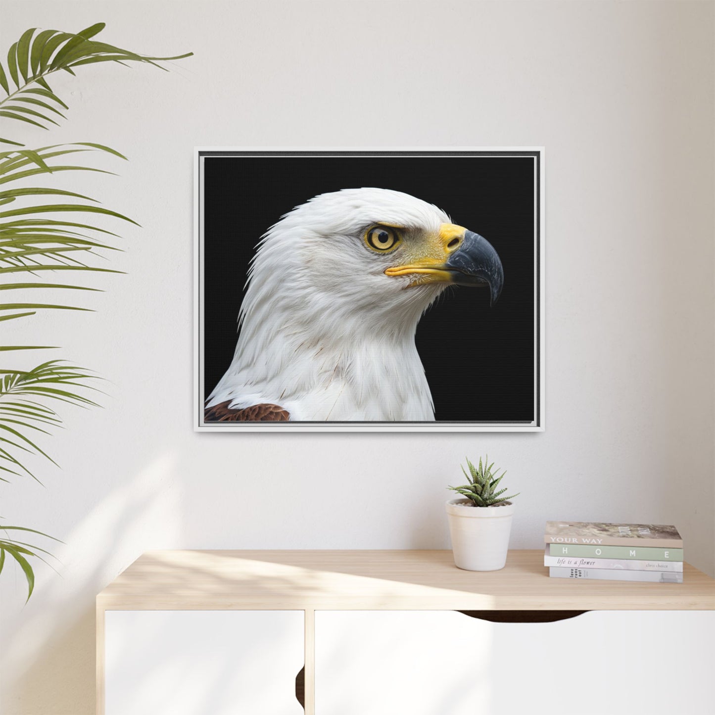 Framed Canvas Print — Fish Eagle In Colour