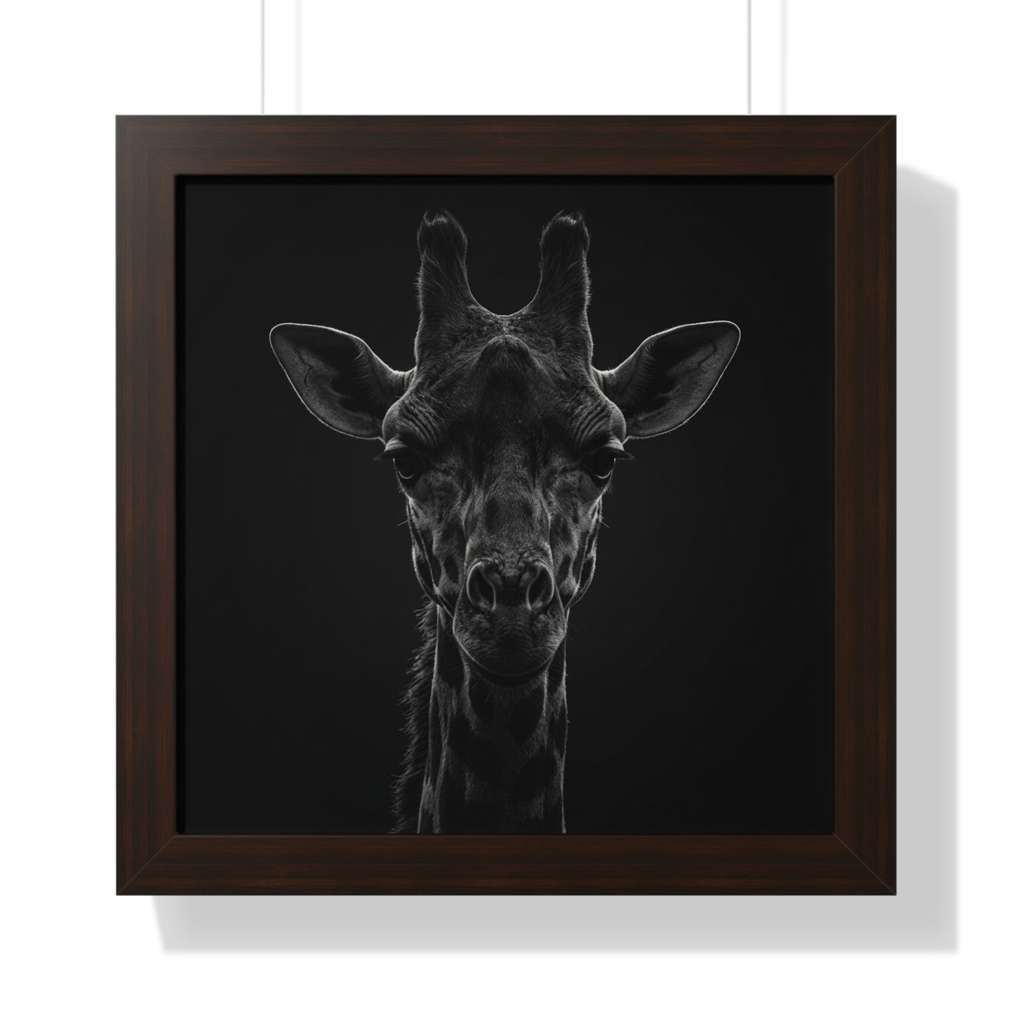 Framed Art Print – Giraffe In Black