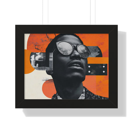 Framed Art Print – Jazzy Youth Portrait No. 7