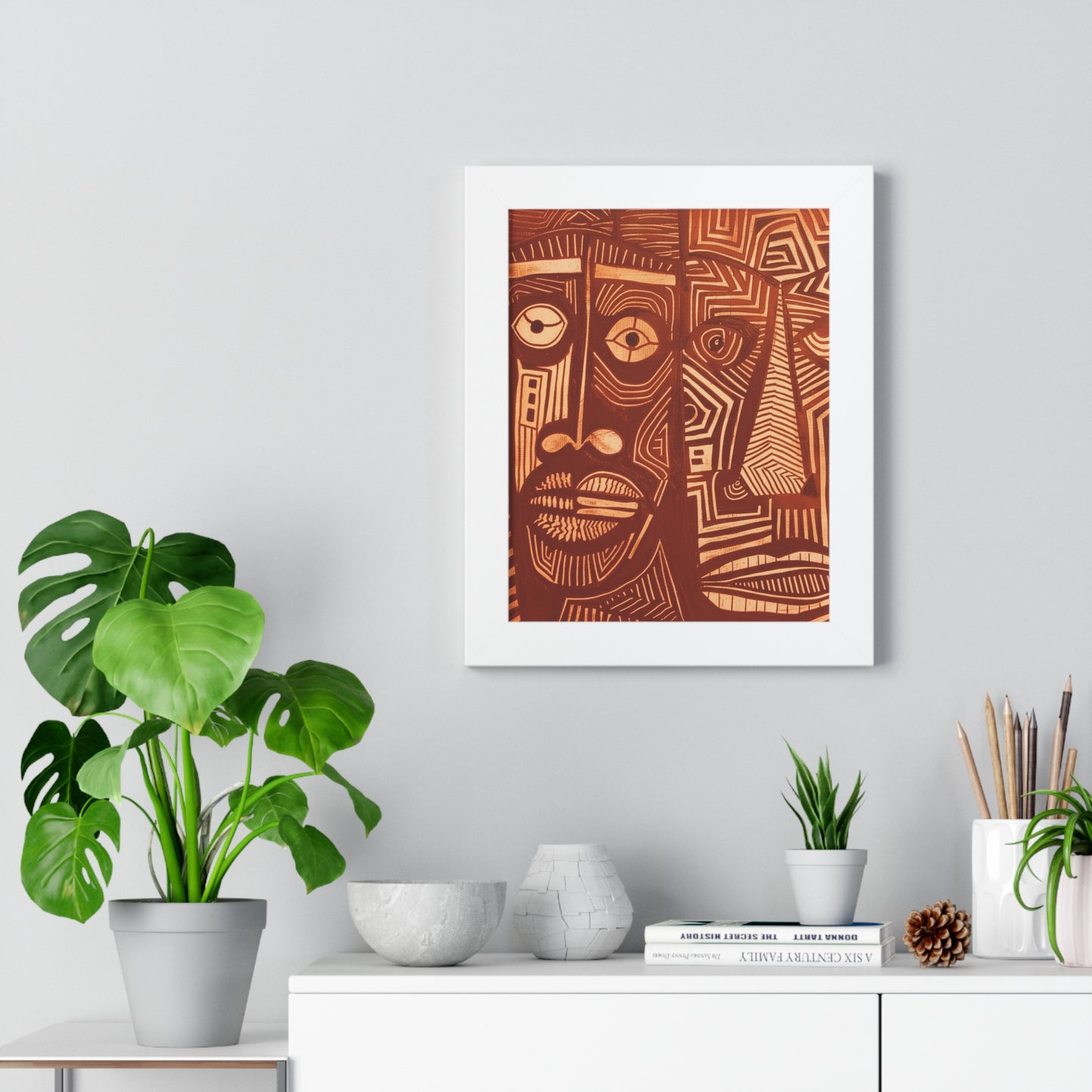 Framed Print — Abstract Faces No. 4