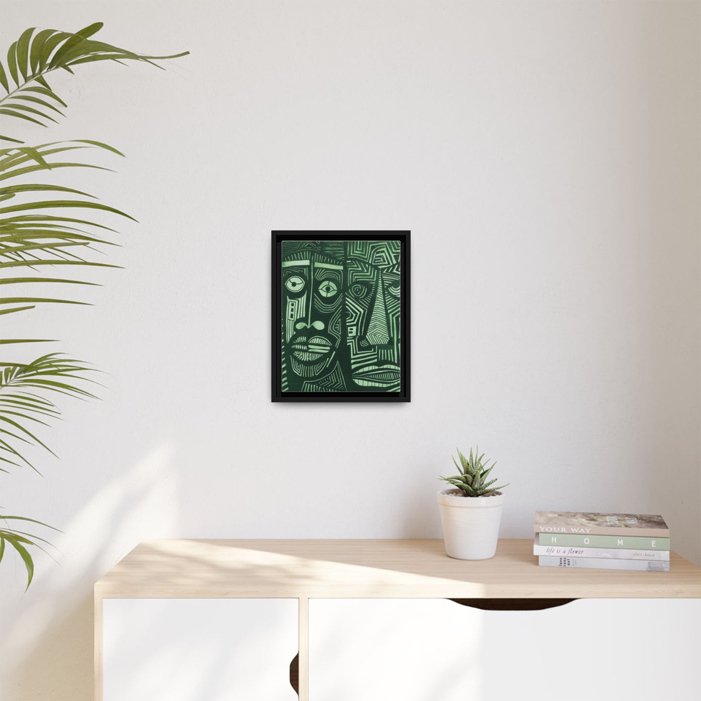 Framed Canvas Print — Abstract Faces No. 1