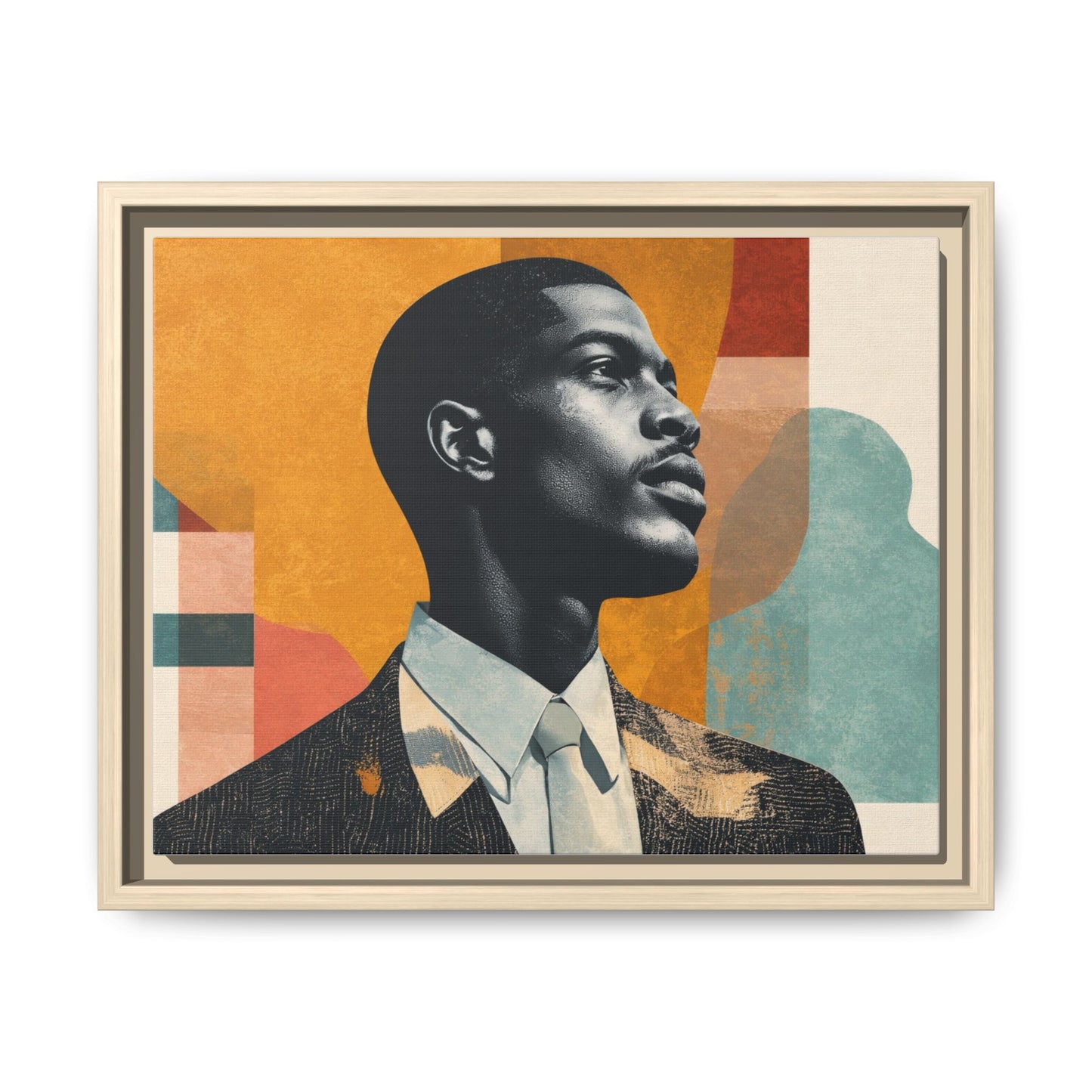 Framed Canvas Print — Jazzy Youth Portrait No. 1