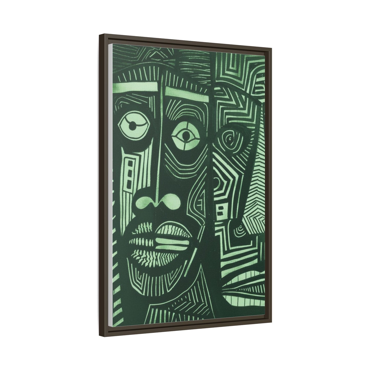 Framed Canvas Print — Abstract Faces No. 1