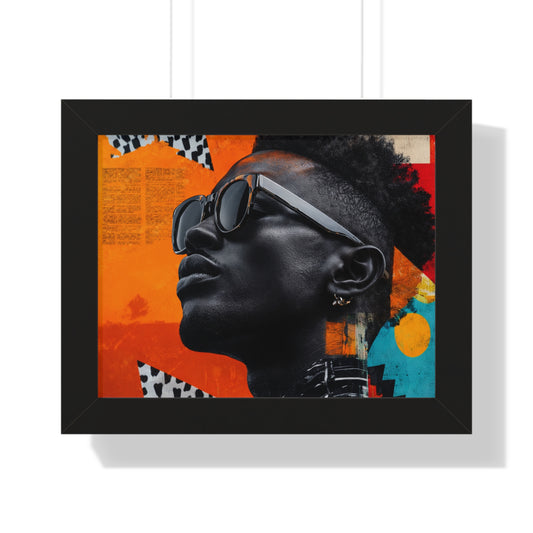 Framed Art Print – Jazzy Youth Portrait No. 6