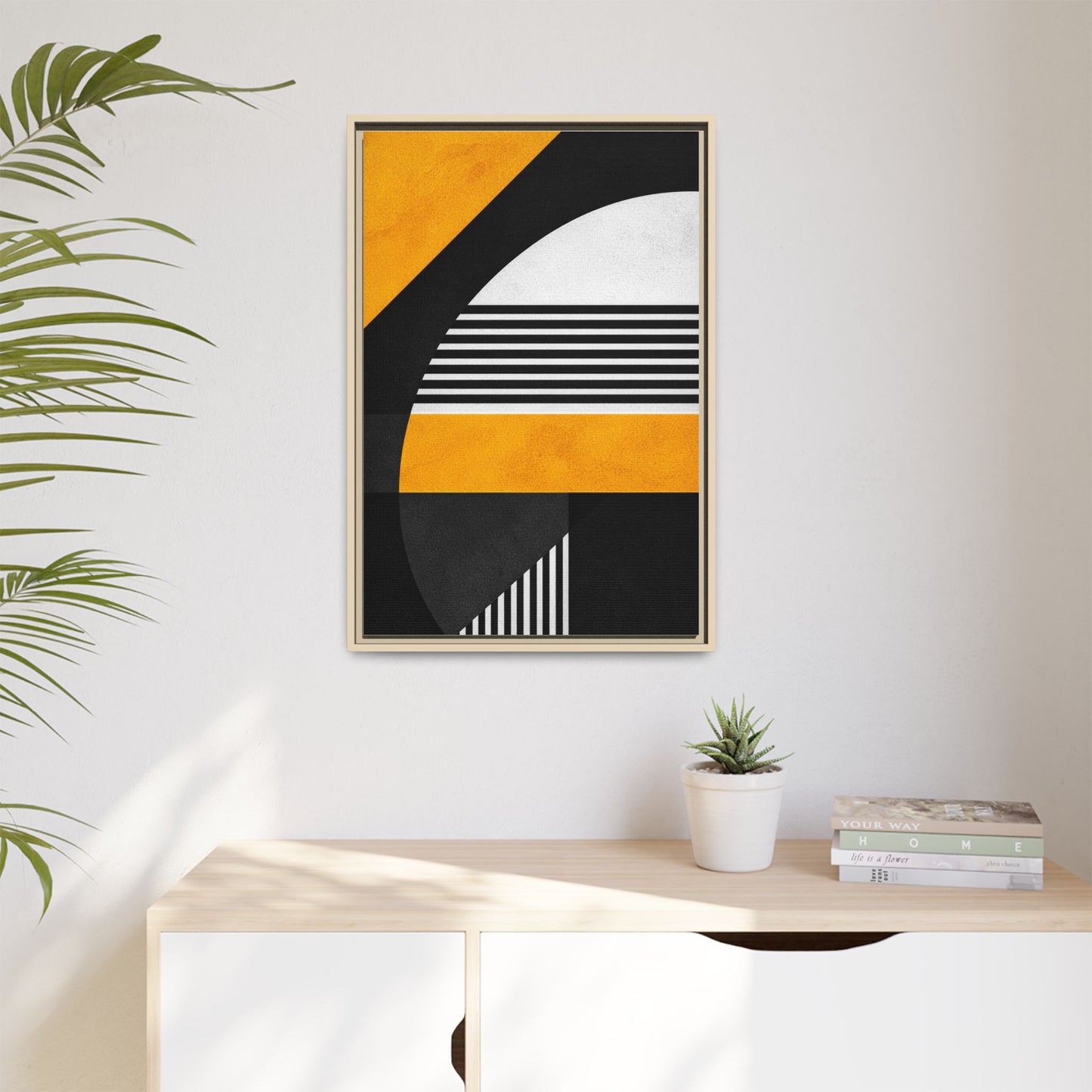Framed Canvas Print — Afro Modern Geometric No. 3