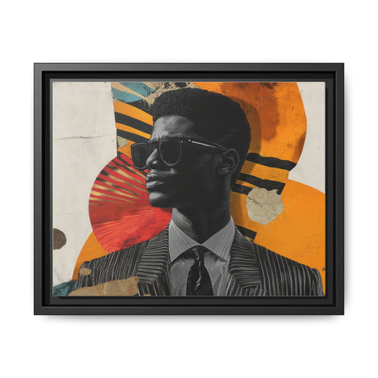 Framed Canvas Print — Jazzy Youth Portrait No. 2