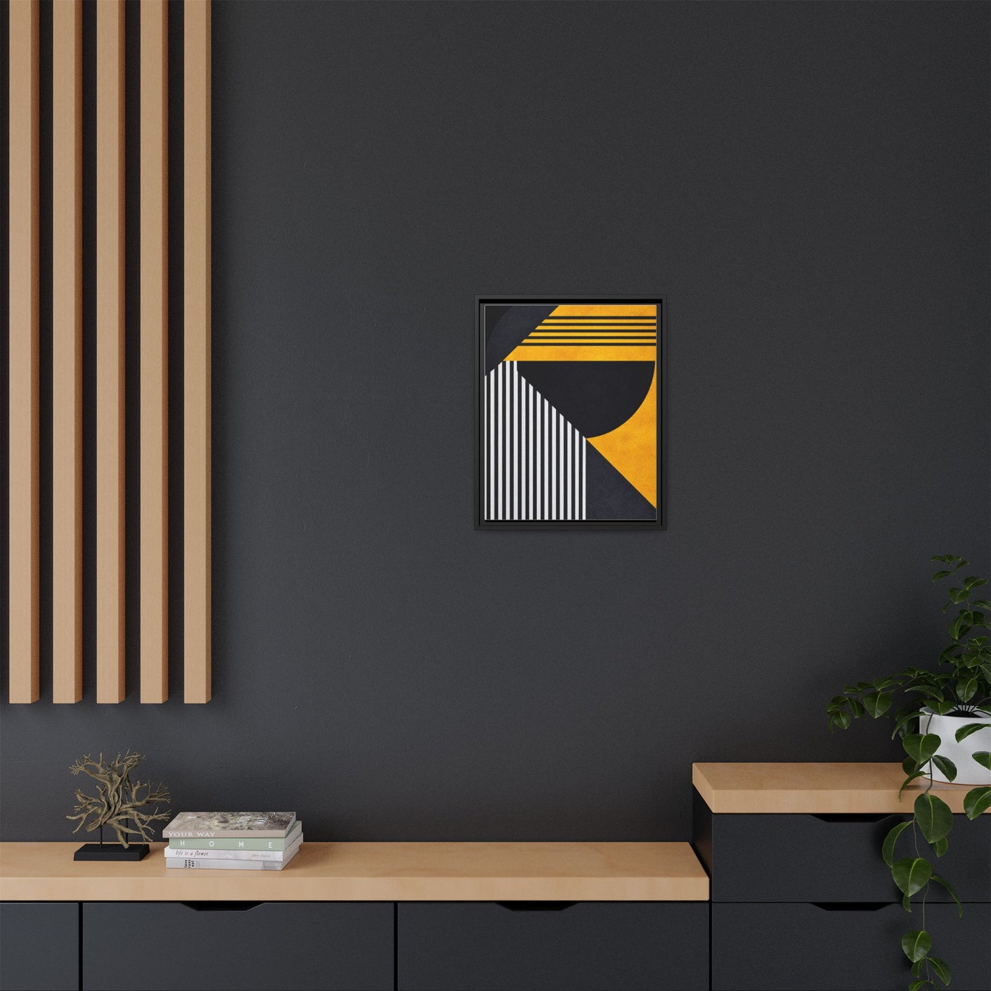Framed Canvas Print — Afro Modern Geometric No. 1