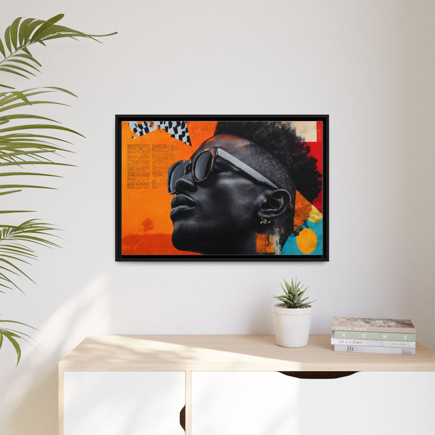 Framed Canvas Print — Jazzy Youth Portrait No. 6