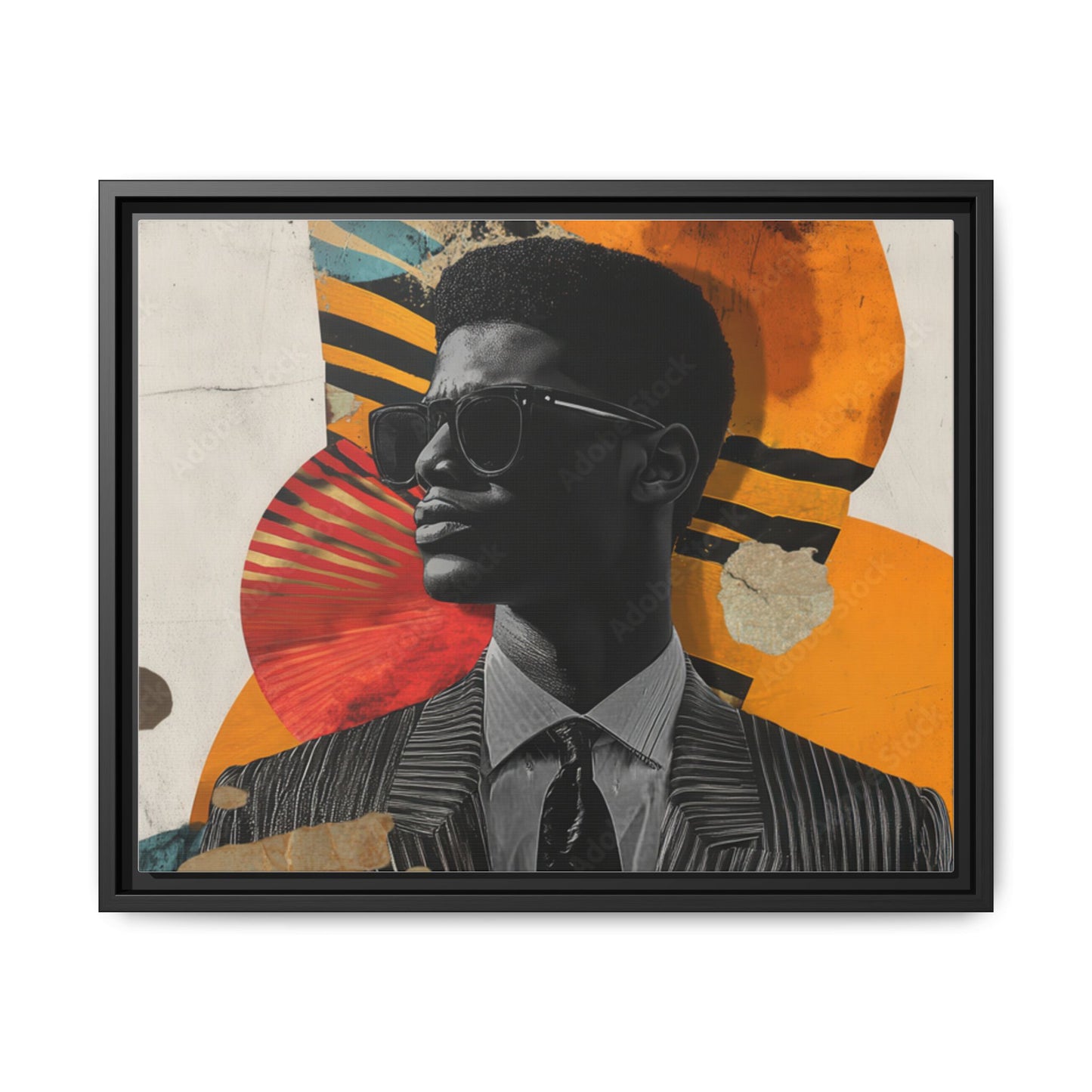 Framed Canvas Print — Jazzy Youth Portrait No. 2