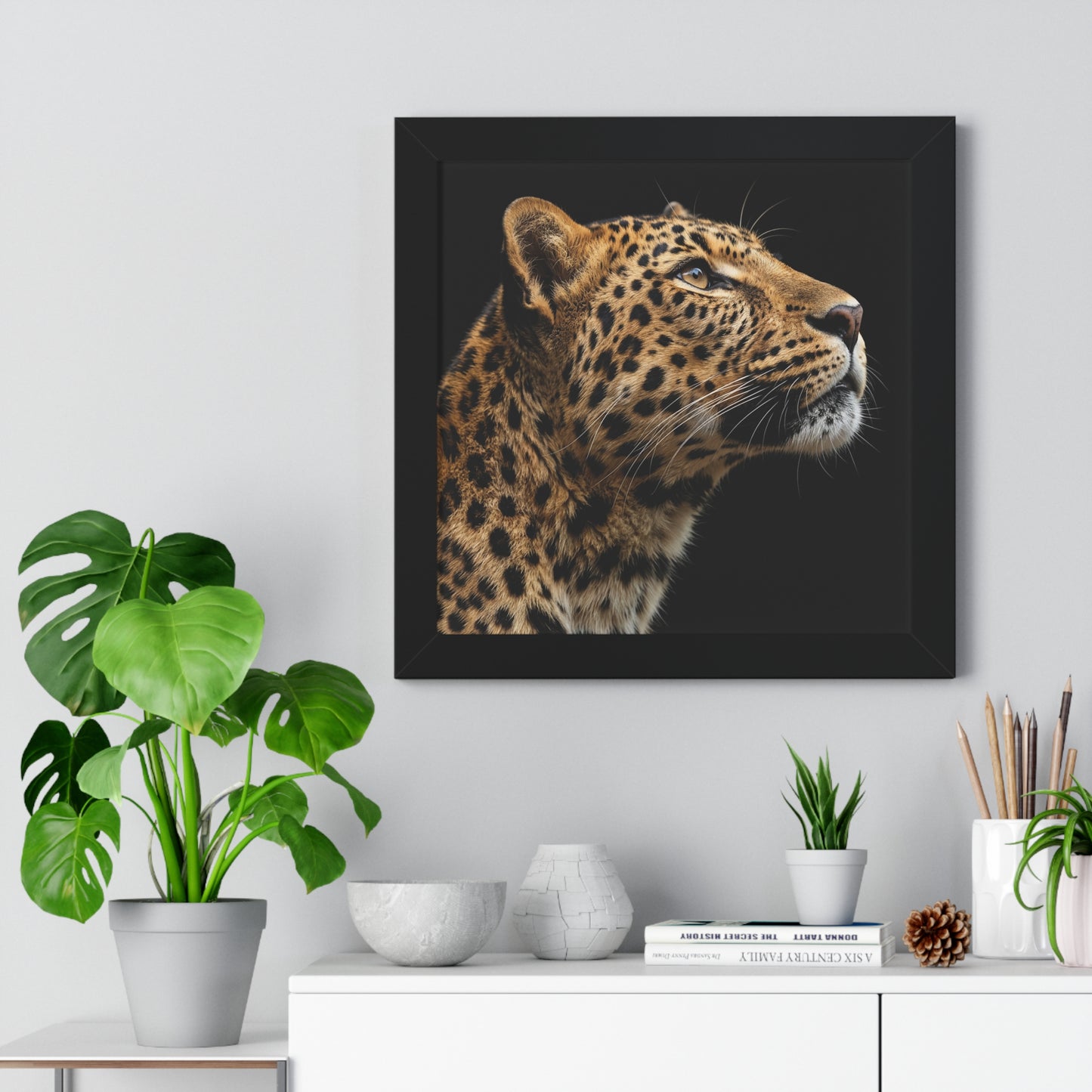 Framed Art Print – Leopard In Colour