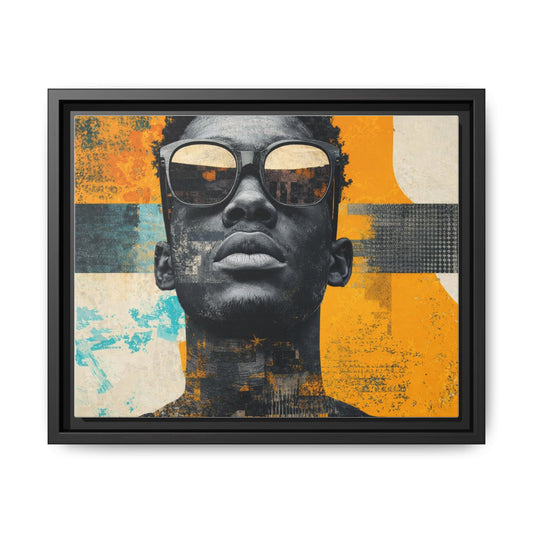 Framed Canvas Print — Jazzy Youth Portrait No. 5